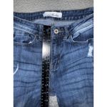 Kancan Jeans Women 7/27 Mid Rise Skinny Distressed Dark Wash Denim Pants Blue Photo 3