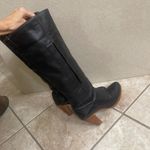 Frye Vintage black Leather Pull On Tall Heeled Boot Sz 6M C3666cuff or tall Photo 5