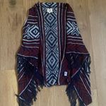 Hippie Rose Navy and Red Shawl Size M Photo 0