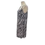 Monrow Slip‎ Tank Dress Mini Sleeveless Zebra Animal Print Gray Size XS Photo 3