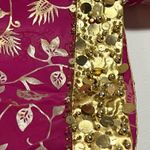 Diane Gilman tunic size medium pink and gold embellished Photo 5