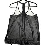 Lululemon Drop It Like It's Hot Butterfly Texture Black Mesh Tank Top Size 8 Photo 2