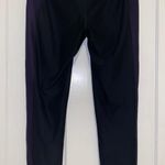 Nike Dri-Fit Leggings 7/8 Slightly Cropped Medium Black with Purple Stripe Photo 2