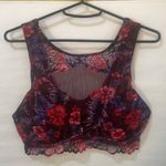 PINK - Victoria's Secret VS PINK Floral Orchid Wildflower High Neck Mesh Push Up Bralette $40 EUC M Photo 8