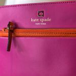 Kate Spade Hot Pink and Orange Top Zipper Closure Crossbody Bag or Clutch Photo 6