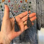 Johnny Was  Taryn top blue white tassels XS Photo 4