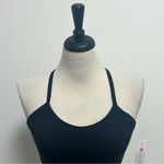 Kira Grace Black Warrior Y Back Crop Top Sports Bra Scoop Neck Shelf Bra Medium Photo 1