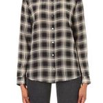 The Kooples  Plaid Silk Button Down Blouse Photo 0