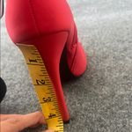 EGO Steve Madden Red Lace-Up Peep Toe Booties – Size 6M Photo 5