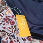 Kona Sol NWT Floral Handkerchief Halter Tankini Top Sz L Photo 8