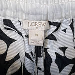 J.Crew  Womens Pull‎ On Shorts Size 00 Black White Floral Elastic Waist 26X3" Photo 3