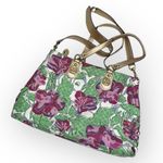 Coach Bag F16177 Ashley Floral Canvas Gold Accented Shoulder Bag Satchel Photo 2