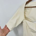 Free People Intimately  Bodysuit Square Neck Cutout Cream Fitted Sexy Top Size L‎ Photo 4