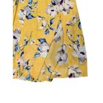 City Triangles Women’s Yellow Floral Maxi Skirt Medium Elastic Waist Lined Photo 4