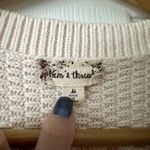 Hem & Thread  Boho Cream Knit Tank Sz M Photo 2