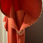 Max Studio Orange, Melon Colored Knit Dress Size M Flounce Sleeves Fun Trim Photo 5