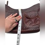 Sundance  Chocolate‎ Brown Distressed Pebbled Leather Hobo Shoulder Bag Photo 7