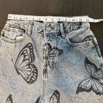 PacSun  eco butterfly print high waisted straight leg jeans with frayed hem 25 Photo 8