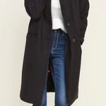 H&M black long lined pea coat Photo 0