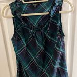 Talbots Green and Blue Plaid Tank Top Photo 0