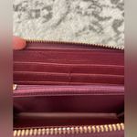 Badgley Mischka  plum Quilted Vegan Leather long Wallet/ Phone Pocket Wristlet Photo 8