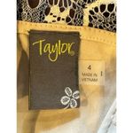 Taylor Black And Ivory Crochet Lace Long Bell Sleeve Fit And Flare Dress Size 4 Photo 8