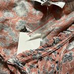 William Rast  womens plus size 1X Atwood rosette winter foliage blouse beaded ties Photo 8