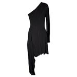 Mango (AS-IS) Black One-Shoulder Dress Small Photo 1