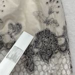 Soft Surroundings  Midi Skirt Womens PXS Grey White Crochet Floral Artsy‎ flawed Photo 10