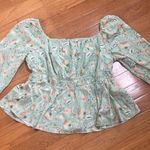 Torrid Cotton Clip Dot Blouson Sleeve Smocked Long Sleeve Top Floral Print 2XL Photo 6