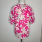 Dylan  Clothing Mia Floral Blouse‎ Pink Size XSmall Preppy 100% Cotton Top Photo 4