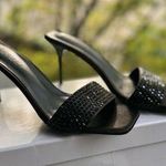 Meshki Black Diamanté Mule Slip On Heels Photo 0