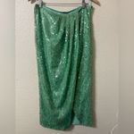 Free People Poets Sequin Sarong Skirt in Mermaid Green - Size 6 Photo 1