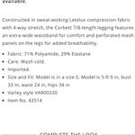 Varley “Gold” Corbett Letelux Perforated Detailed 7/8 Leggings Photo 6