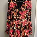 Free People Black and Pink Jumpsuit with Vibrant Style keyhole Photo 2