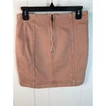Free People  Modern Femme Size 8 Bodycon Denim Mini Skirt in Blush Pink Photo 2