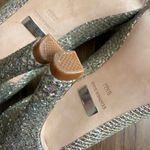 Badgley Mischka  Humbie II Glitter Peep Toe Heel Gold Silver 9.5 Photo 9