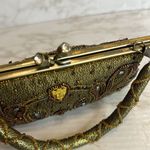 Vtg hand beaded mini small hand tote purse glam festival embelleshed Photo 5