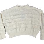Area Stars Leila Sweater in Ivory M NWT Mock Neck Chic Faux Fur Fringe White Size M Photo 0