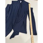 Rags & Couture Cardigan Womens XL Navy Open Front Cold Shoulder Travel Workwear Blue Photo 4