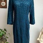 Mimmina Italy Vintage Mimmina Italian Teal Crochet Knit Dress Photo 0
