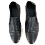 Vince  Garvey Black Leather Slip On Platform Sneakers Size 8 M Photo 6