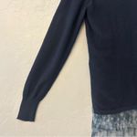 Anthropologie Seen Worn Kept navy blue sweater with layered peekaboo hem small Photo 4
