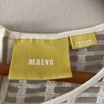 Maeve  Anthropologie Cream Overlay Weave Dress Short Sleeve Size M Photo 4