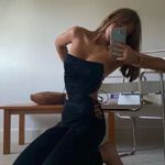 Tiger Mist Amity Lace Up Cut Out Pants and Corset Top Set XS / S Black Shimmer Photo 1