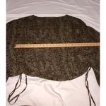 Michael Kors Caftan Top Tunic Size S/M Reptile Sheer Green Swim Cover Brown Ties Photo 5