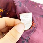 Loft  Maroon Floral Pencil Skirt Size 10 Photo 4