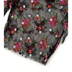 Kimchi Blue  Women's Small Embroidered‎ Mesh Top Sheer Fairy Grunge Whimsigoth Photo 1