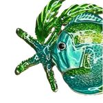 Vintage MJ Fish Starfish pin brooch blue green silver tone NWOT Photo 1