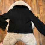 Mac & Jac Jacket Size 12 Black Wool Cashmere Button Front Puff Sleeve Womens Photo 6